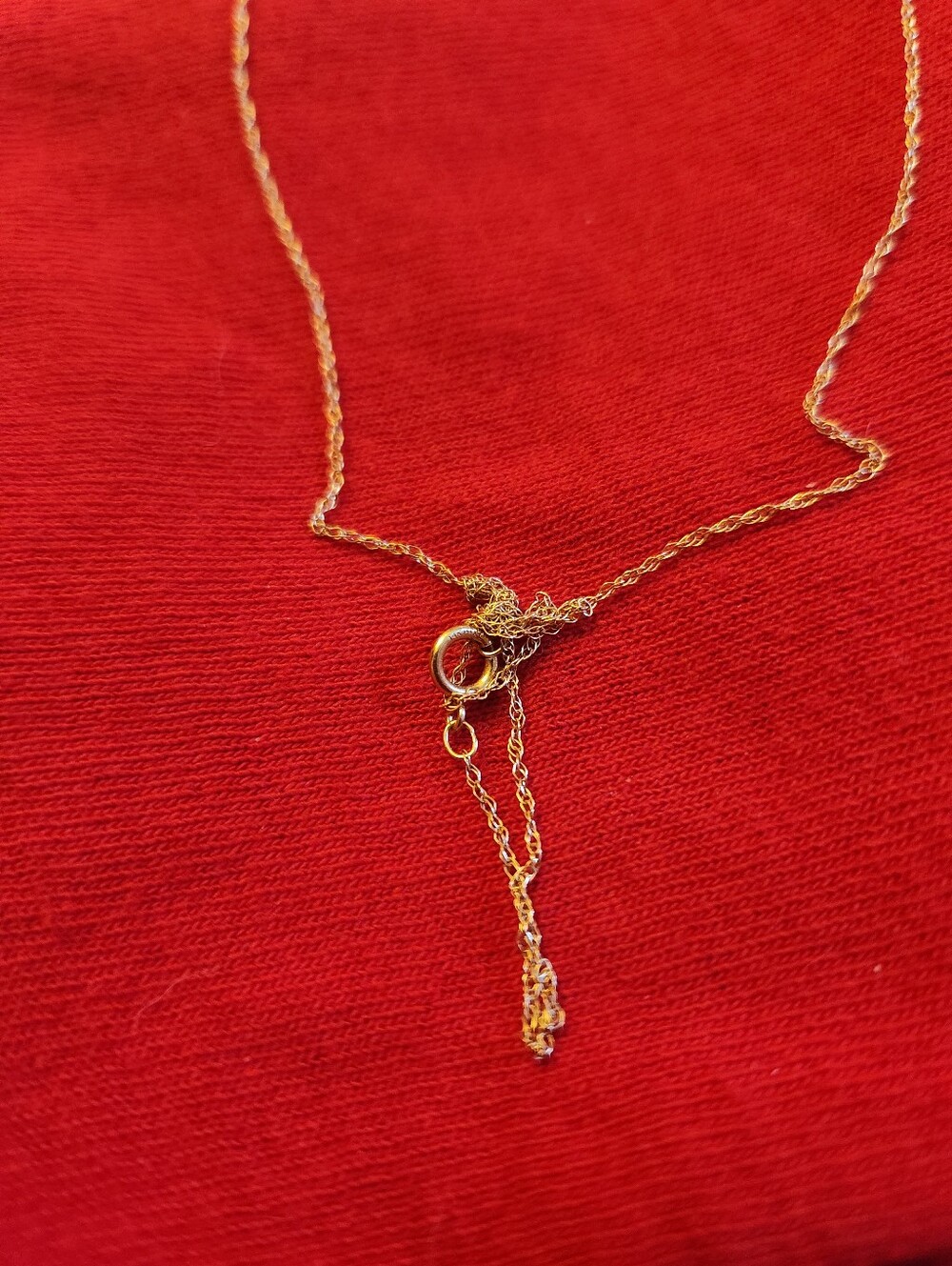 14 Kt Solid YELLOW GOLD NECKLACE That's TANGLED 16" (but poss.18", uncertain!) - Picture 8 of 10